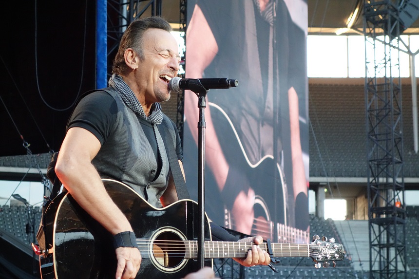 Bruce Springsteen performing at Berlin's legendary Olympic Stadium
