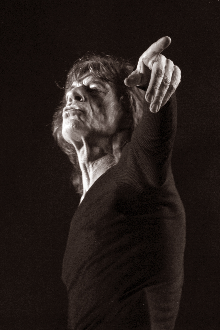 Mick Jagger performing with the Rolling Stones at Pinkpop in 2014